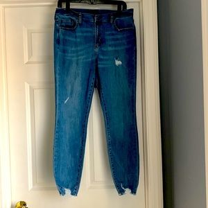 Distressed Banana Republic capris/ankle jeans